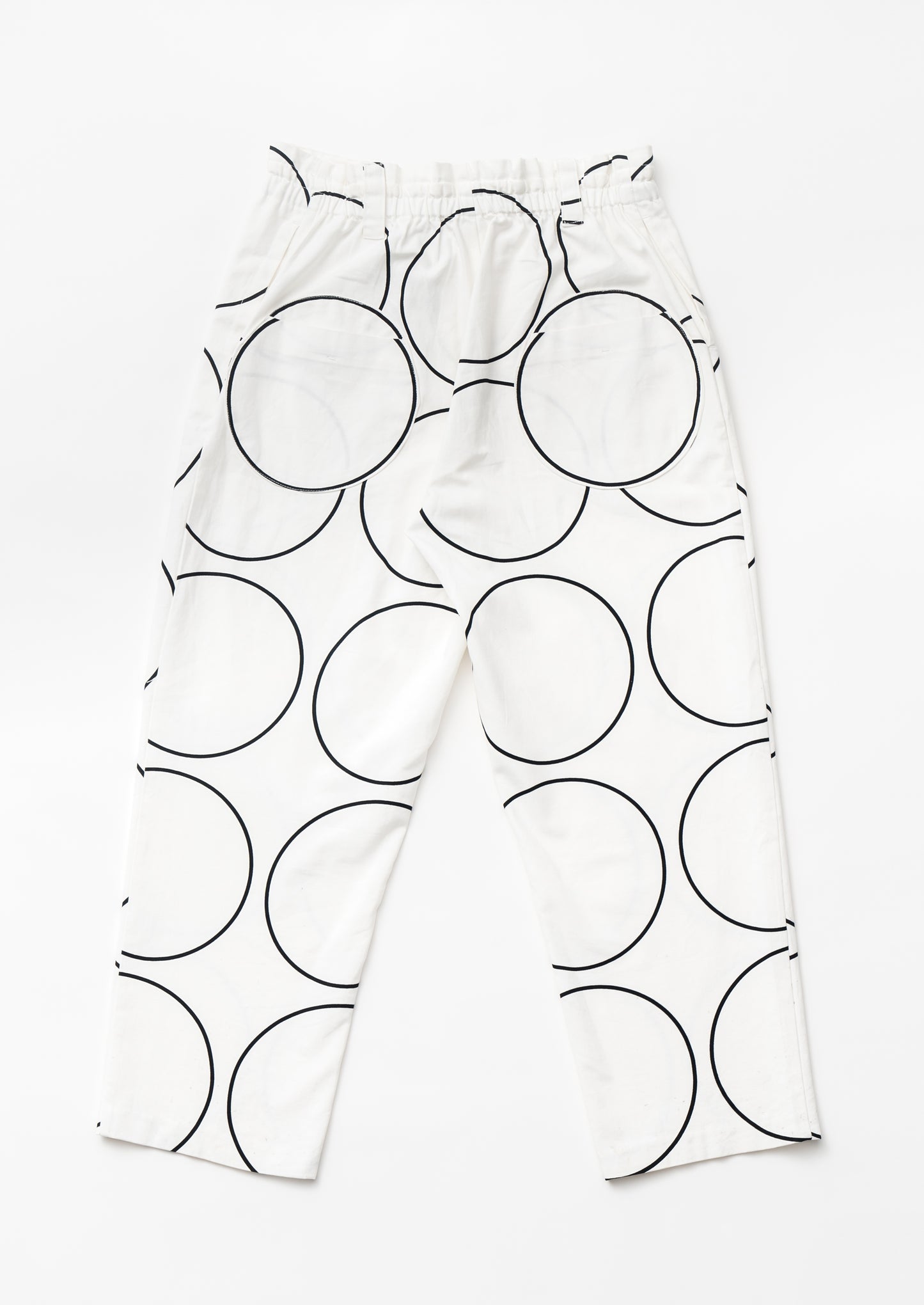 Line dots Wide Pants / WHT