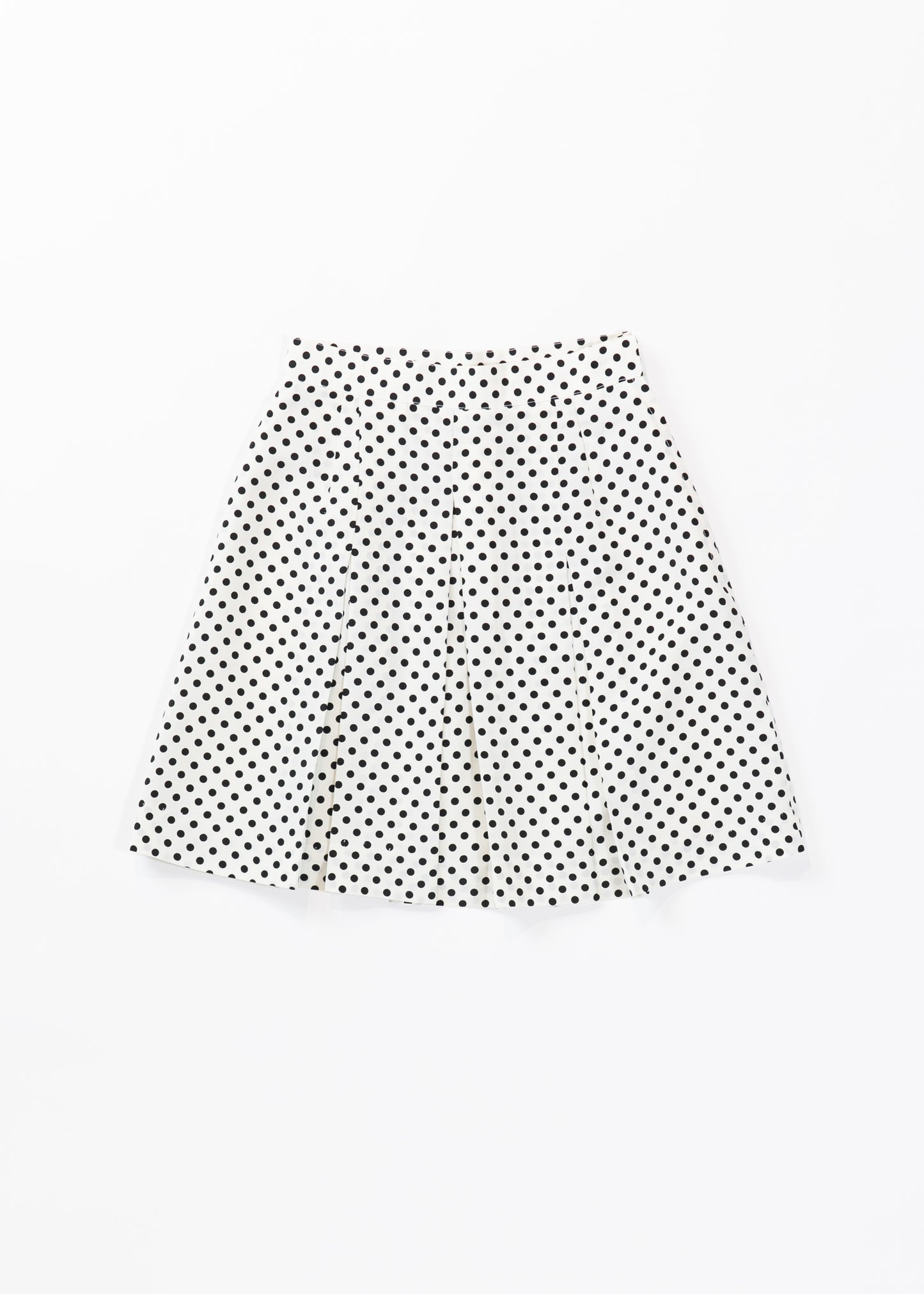Mini length tucked flare skirt