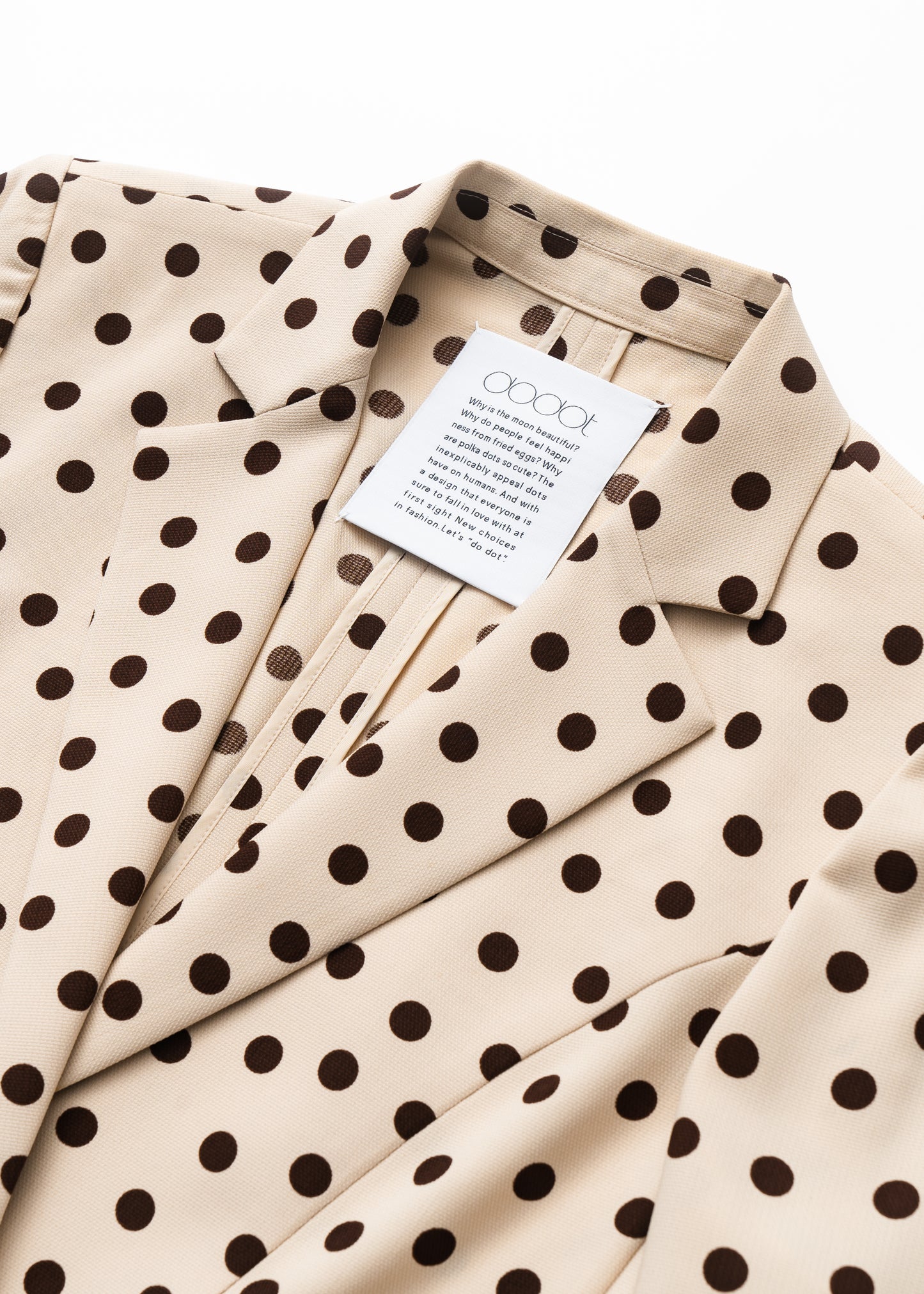 Polka dots tailored single breasted blazer