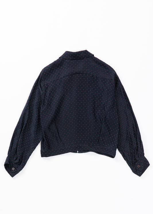 Shirt color jacket with zip