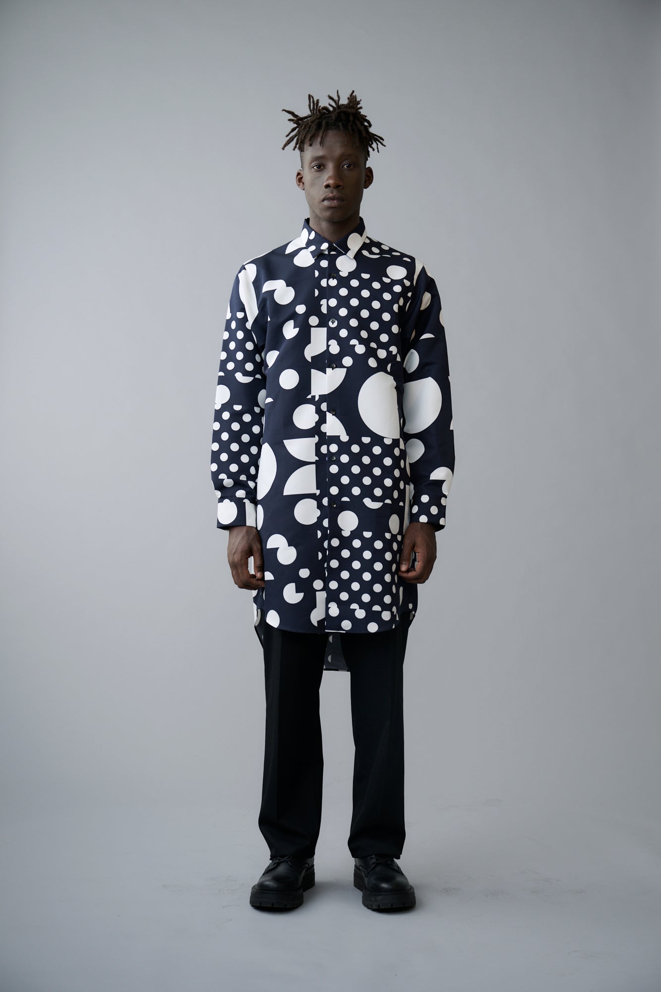 Geometric dot long shirt