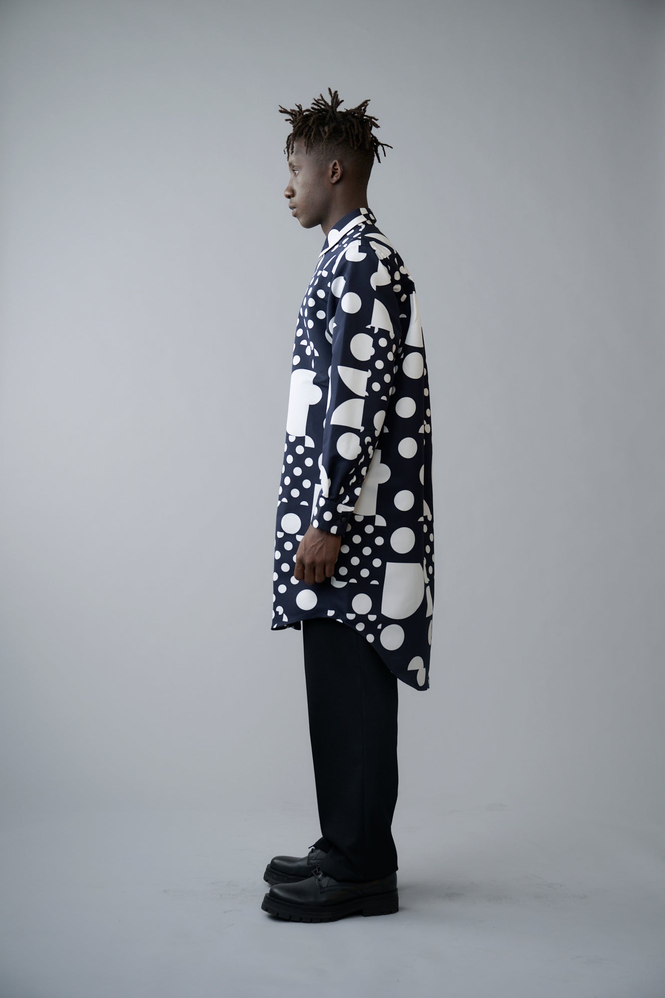 Geometric dot long shirt