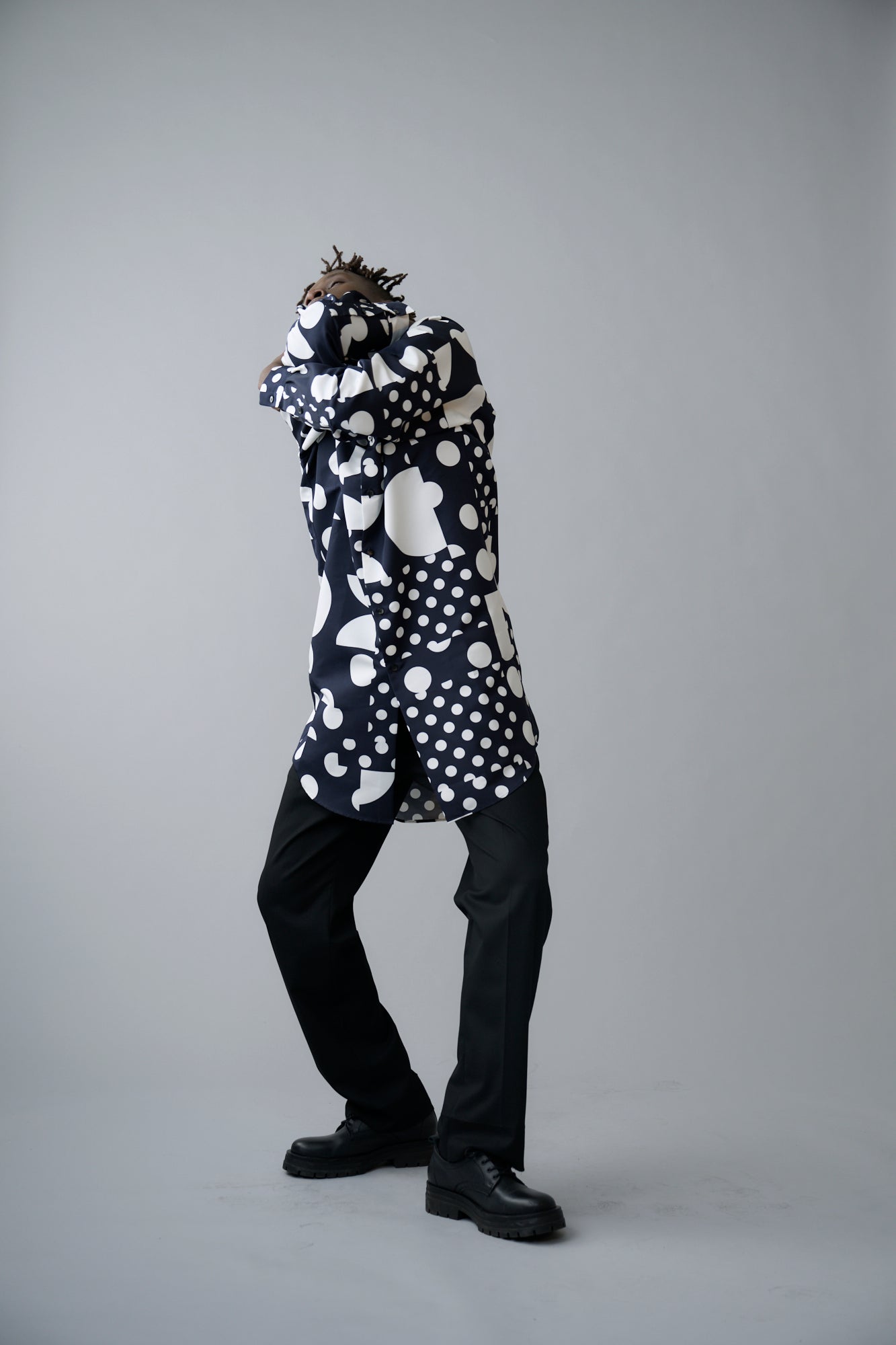 Geometric dot long shirt