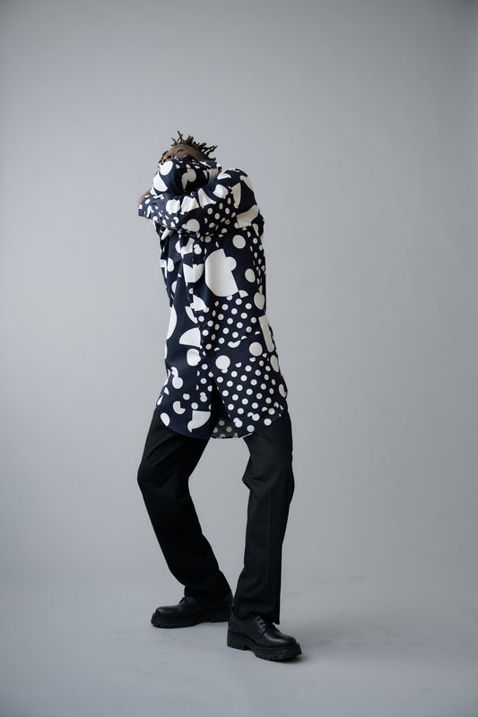 Geometric dot long shirt