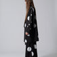 φ5inch dot Print Half Jacket BLACK
