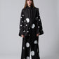 φ5inch dot Print Half Jacket BLACK