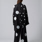 φ5inch dot Print Half Jacket BLACK