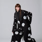φ5inch dot Print Half Jacket BLACK