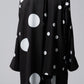 φ5inch dot Print Half Jacket BLACK