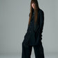 Hole Cut-Out Layered Pants