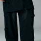 Hole Cut-Out Layered Pants