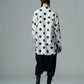 φ2inch dot Print Double Cuff Rough Shirt WHITE