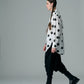 φ2inch dot Print Double Cuff Rough Shirt WHITE