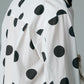 φ2inch dot Print Double Cuff Rough Shirt WHITE