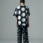φ6inch dot Foil Print Tee BLACK