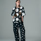 φ6inch dot Foil Print Tee BLACK