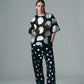 φ6inch dot Foil Print Tee BLACK