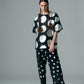 φ6inch dot Foil Print Tee BLACK