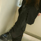 Hole Cut-Out Layered Pants