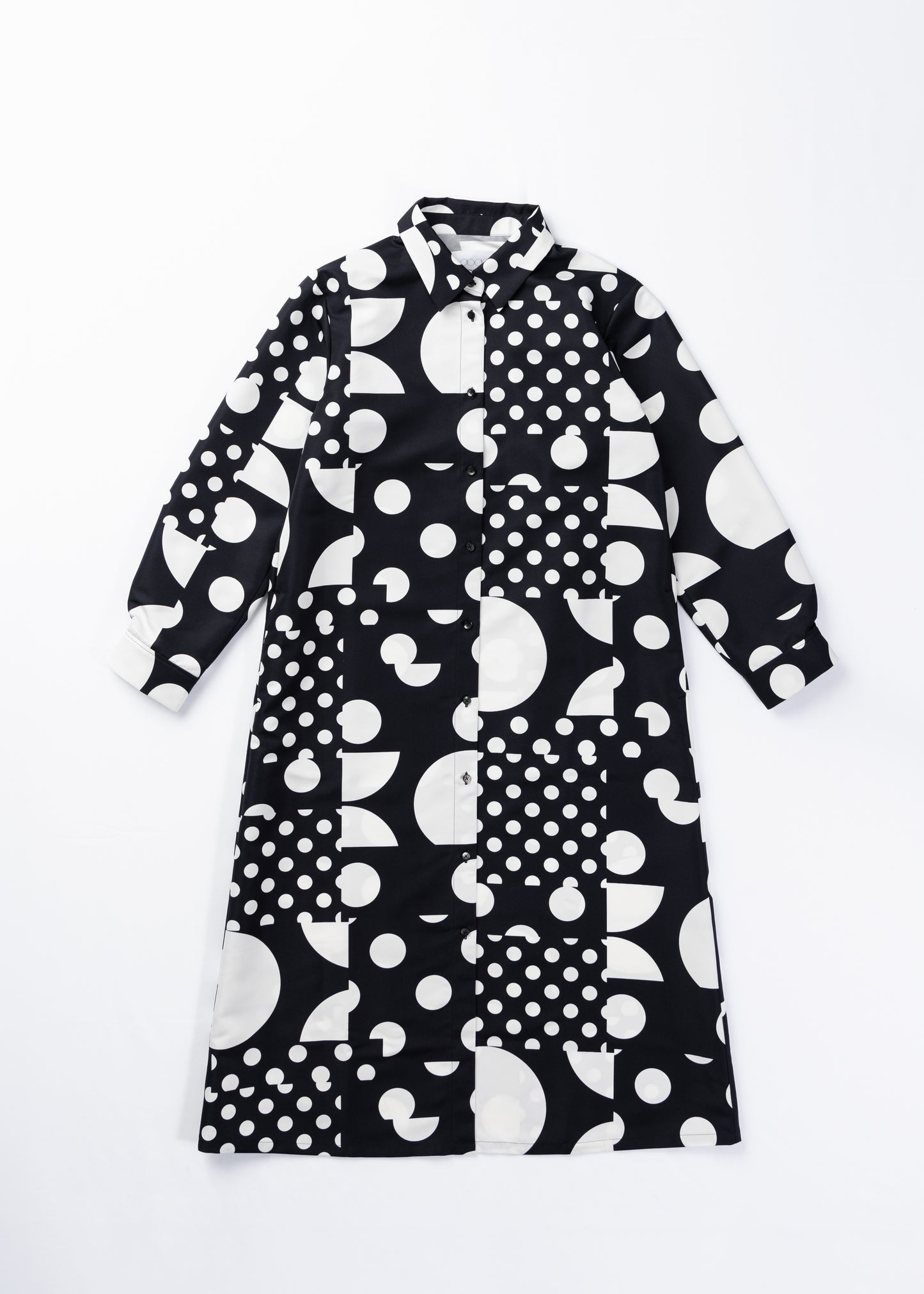 Geometric dot shirt dress