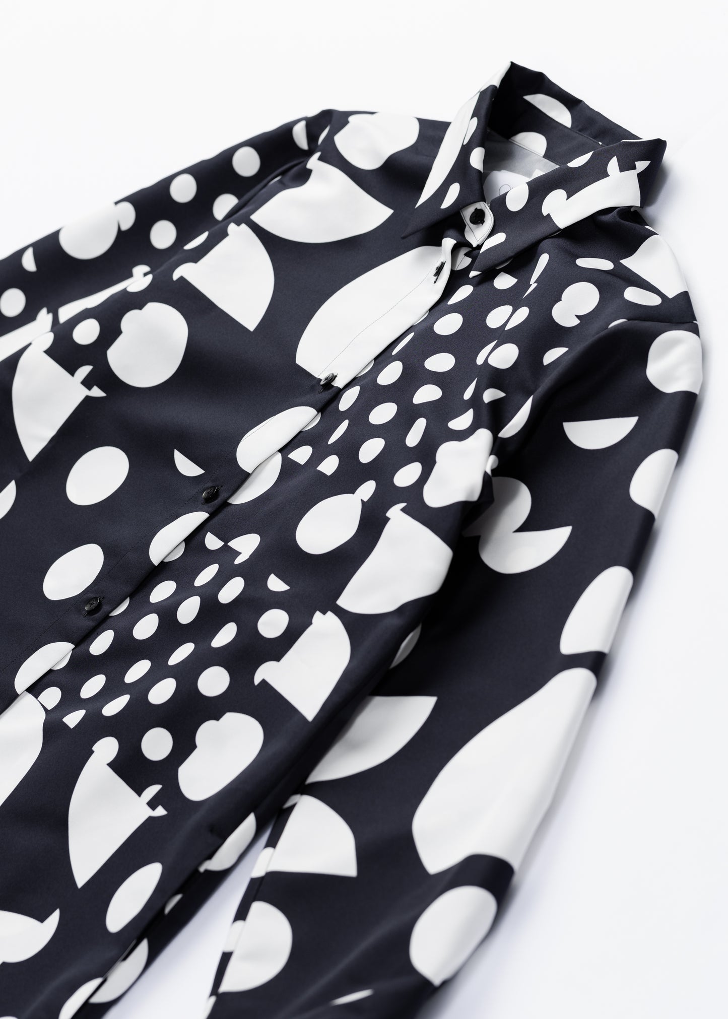 Geometric dot shirt dress