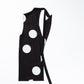 φ5inch dot Print Half Jacket BLACK