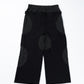 Hole Cut-Out Layered Pants