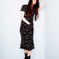 Geometric dots V-neck dress