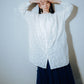 Semi sheer dots patterned long blouse