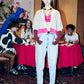Cardigan with bicolor fringe