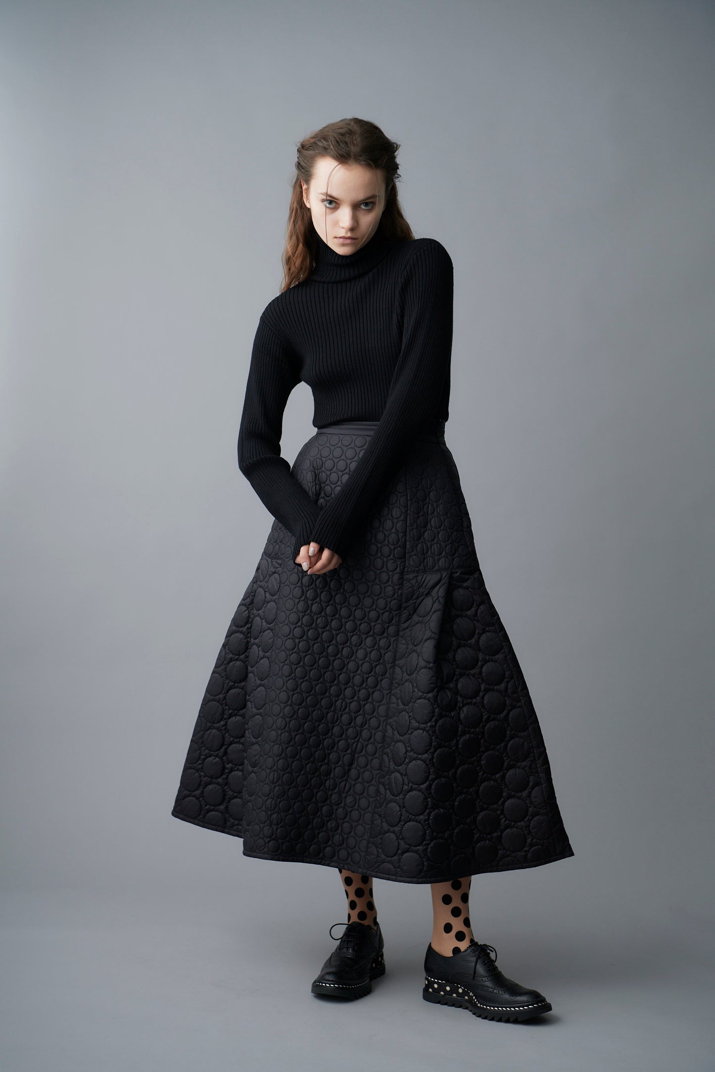 DOT ORIGINAL KILT SKIRT BLACK