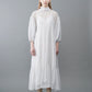 φ0.1 inch dots Layerd Ballon Sleeve Dress WHITE