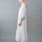 φ0.1 inch dots Layerd Ballon Sleeve Dress WHITE