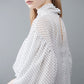φ0.1 inch dots Layerd Ballon Sleeve Dress WHITE