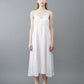 φ0.1 inch dots Layerd Ballon Sleeve Dress WHITE
