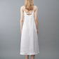 φ0.1 inch dots Layerd Ballon Sleeve Dress WHITE