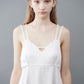 φ0.1 inch dots Layerd Ballon Sleeve Dress WHITE