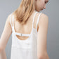 φ0.1 inch dots Layerd Ballon Sleeve Dress WHITE