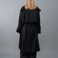 Random dot buttons Trench coat/BLK