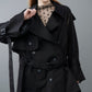 Random dot buttons Trench coat/BLK