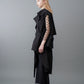 Random dot buttons Trench coat/BLK