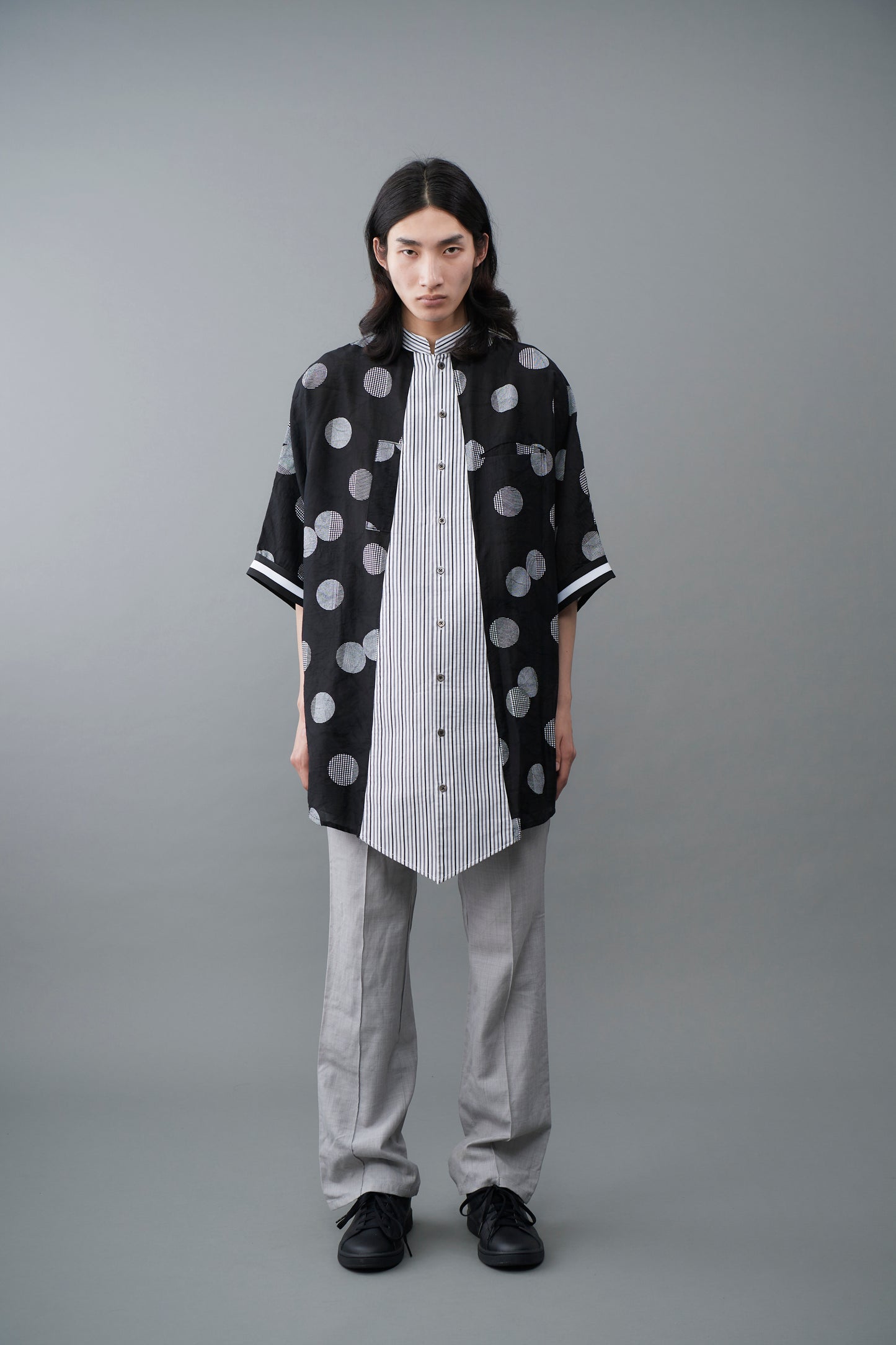 Japanese woven dot Short-Sleeved Shirt