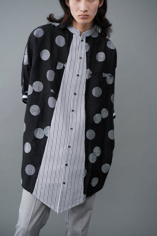 Japanese woven dot Short-Sleeved Shirt