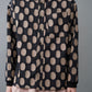 Pleated polka-dot reversible jacquard shirt Black x Beige(reversible design)