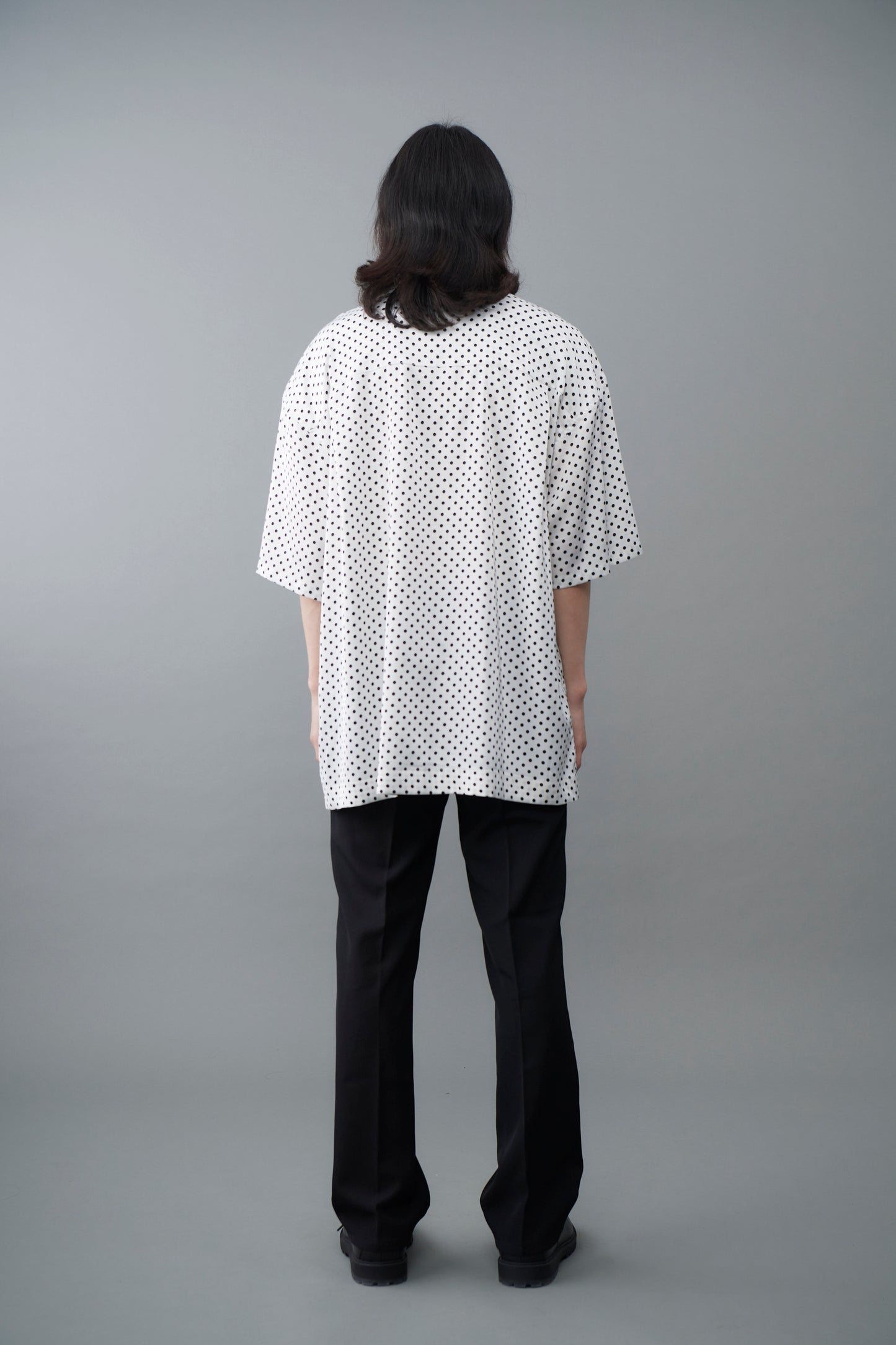 φ0.2 inch dot Zip Poket Half Sleeve Shirt