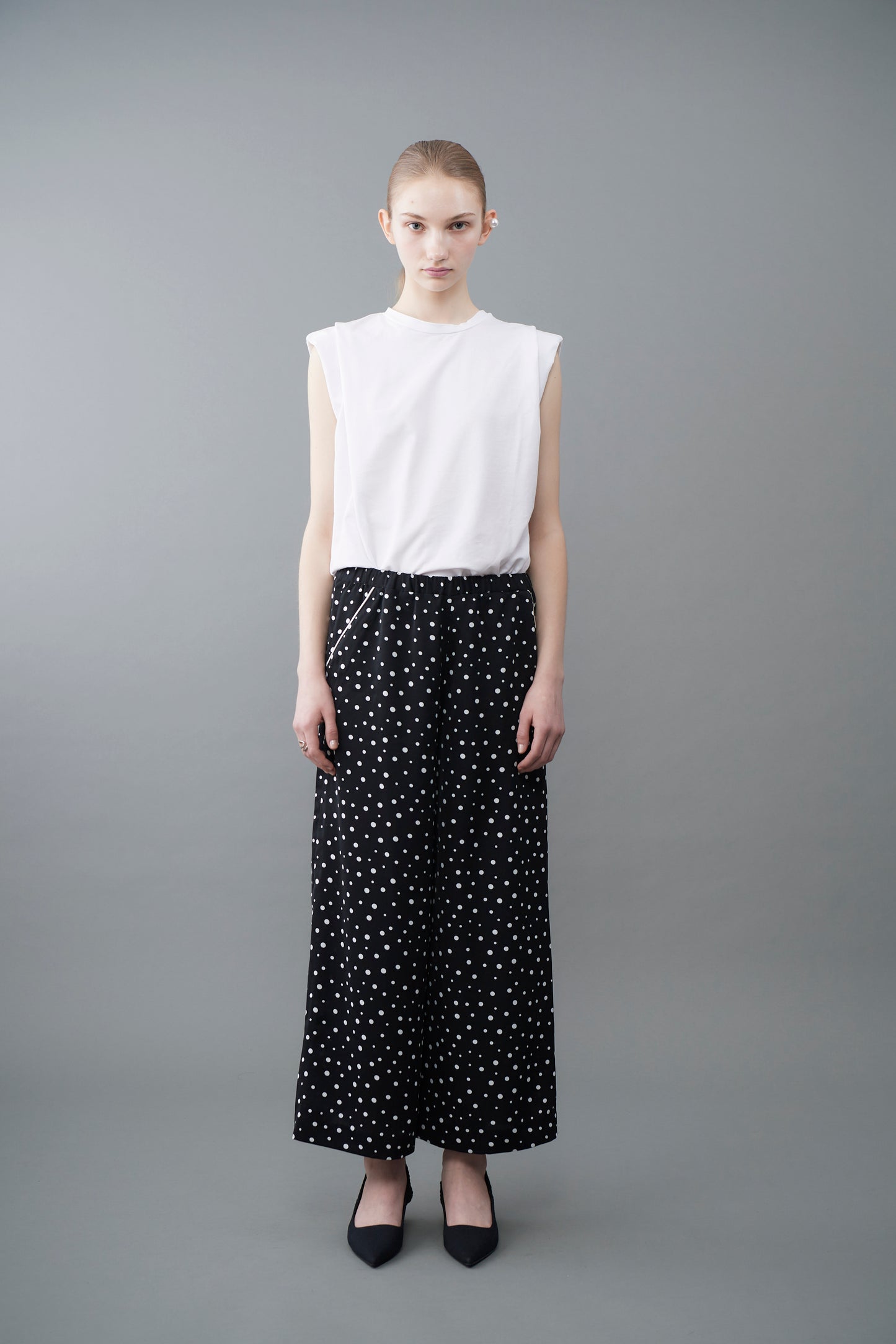 Random dots Wide Pants