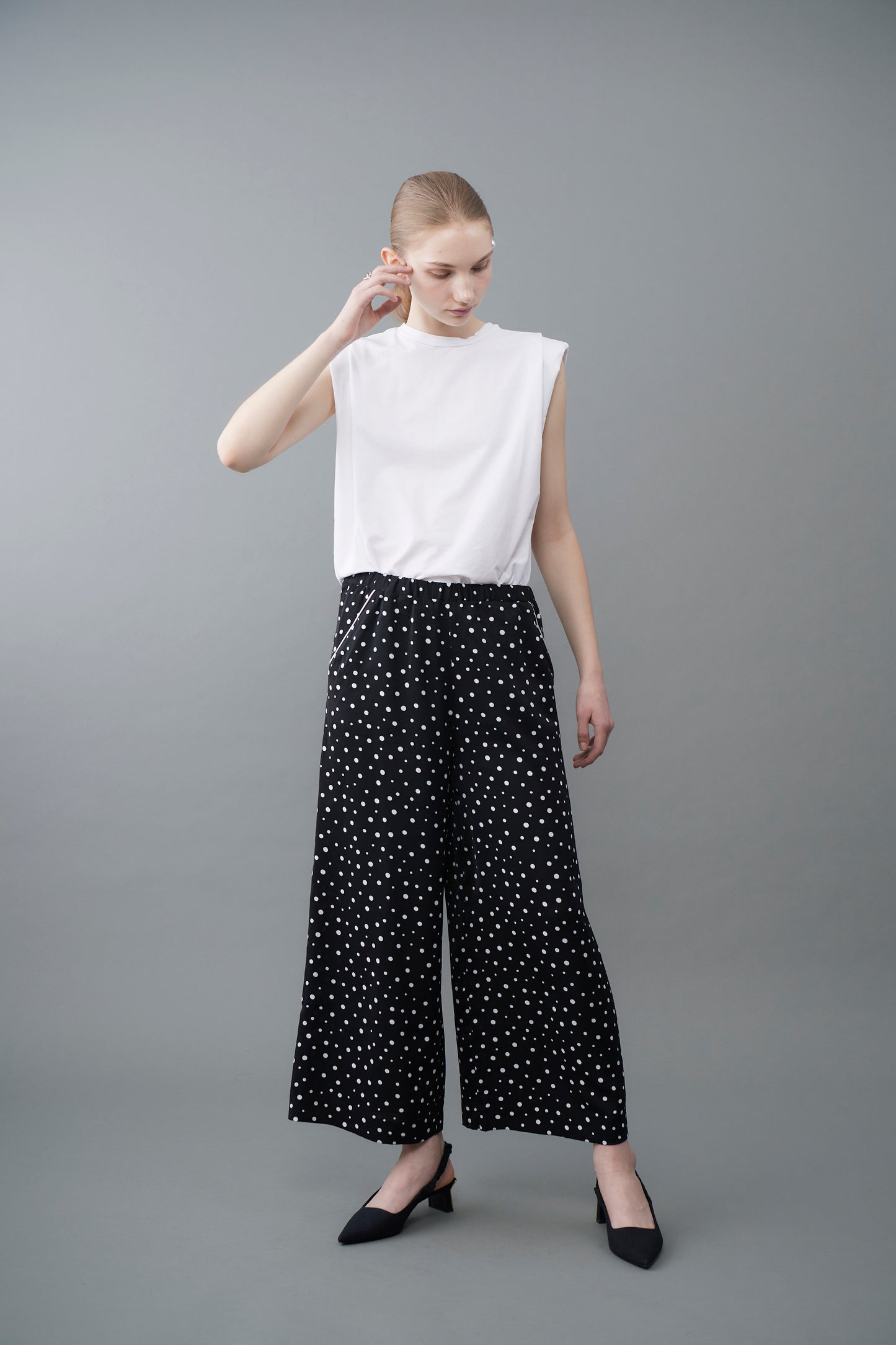 Random dots Wide Pants