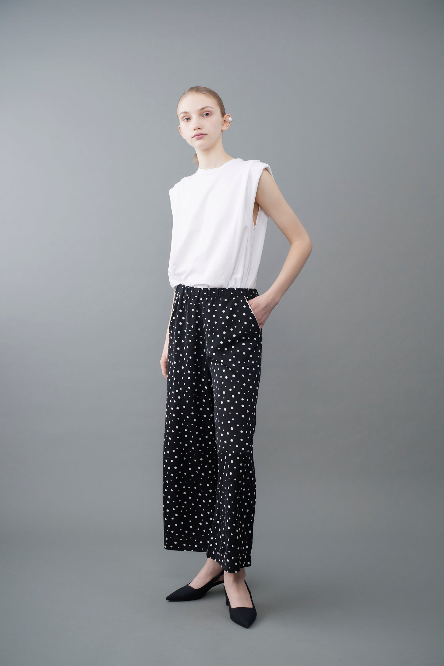 Random dots Wide Pants