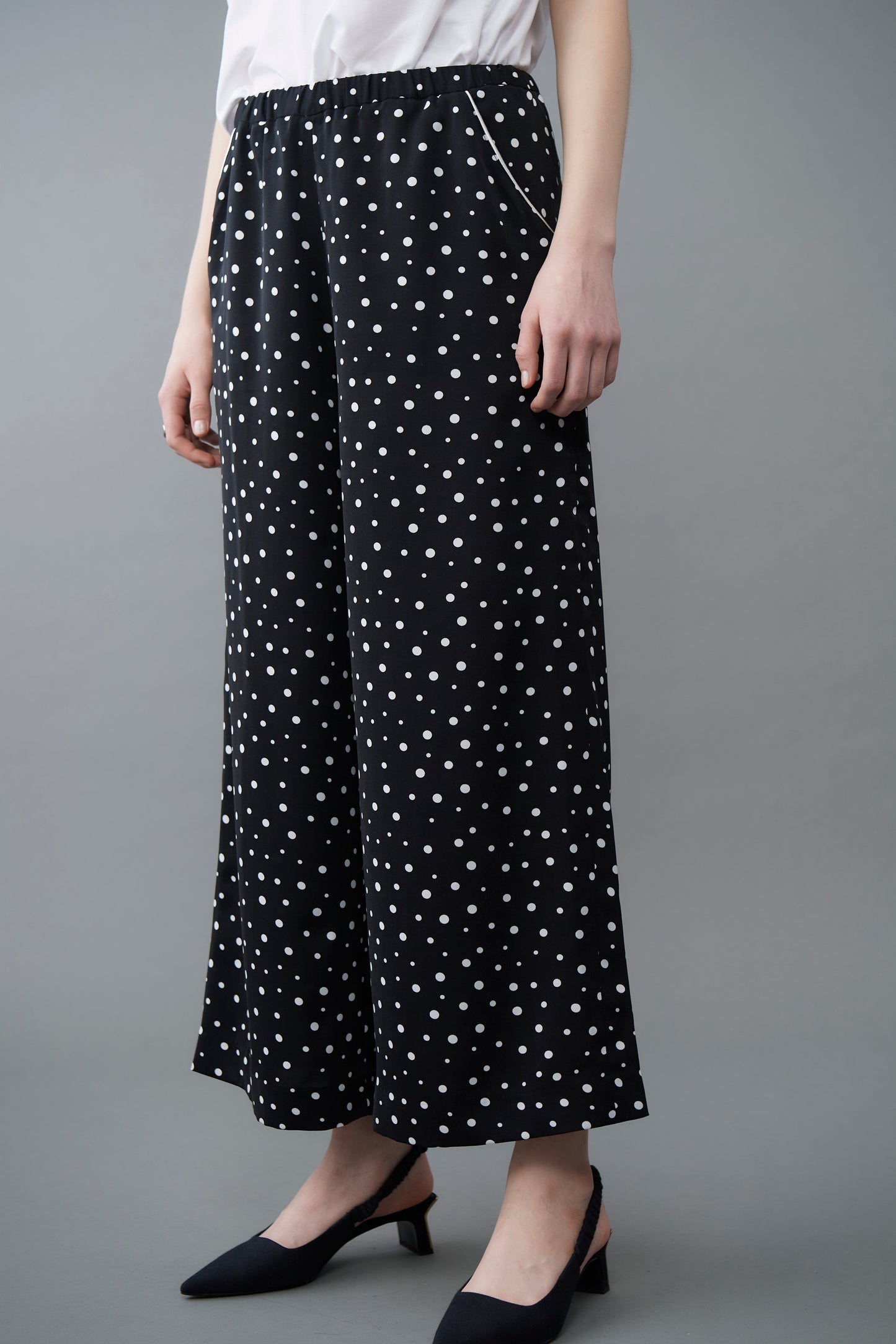 Random dots Wide Pants