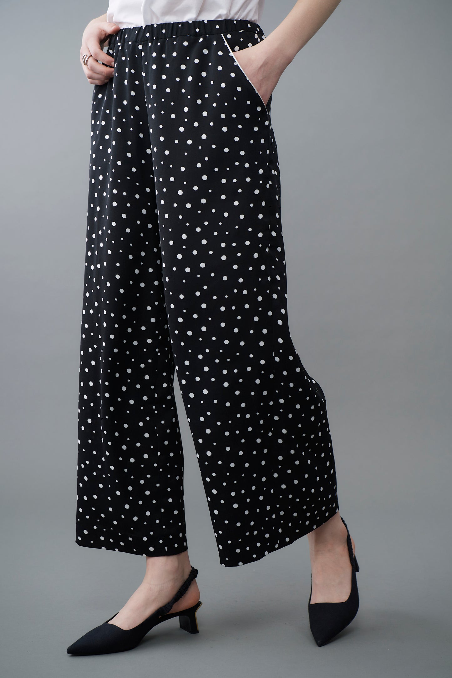 Random dots Wide Pants